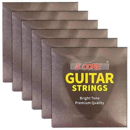 5 Core Acoustic Guitar Strings, 6 Set Pure Phosphor Bronze Guitar Strings GS AC BZ 6Set